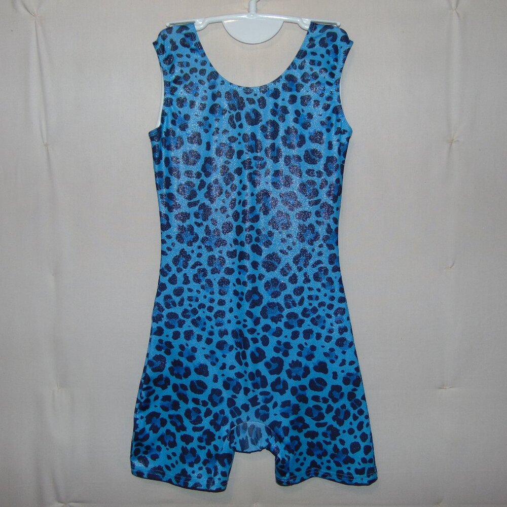 Blue Leopard Biketard 150
